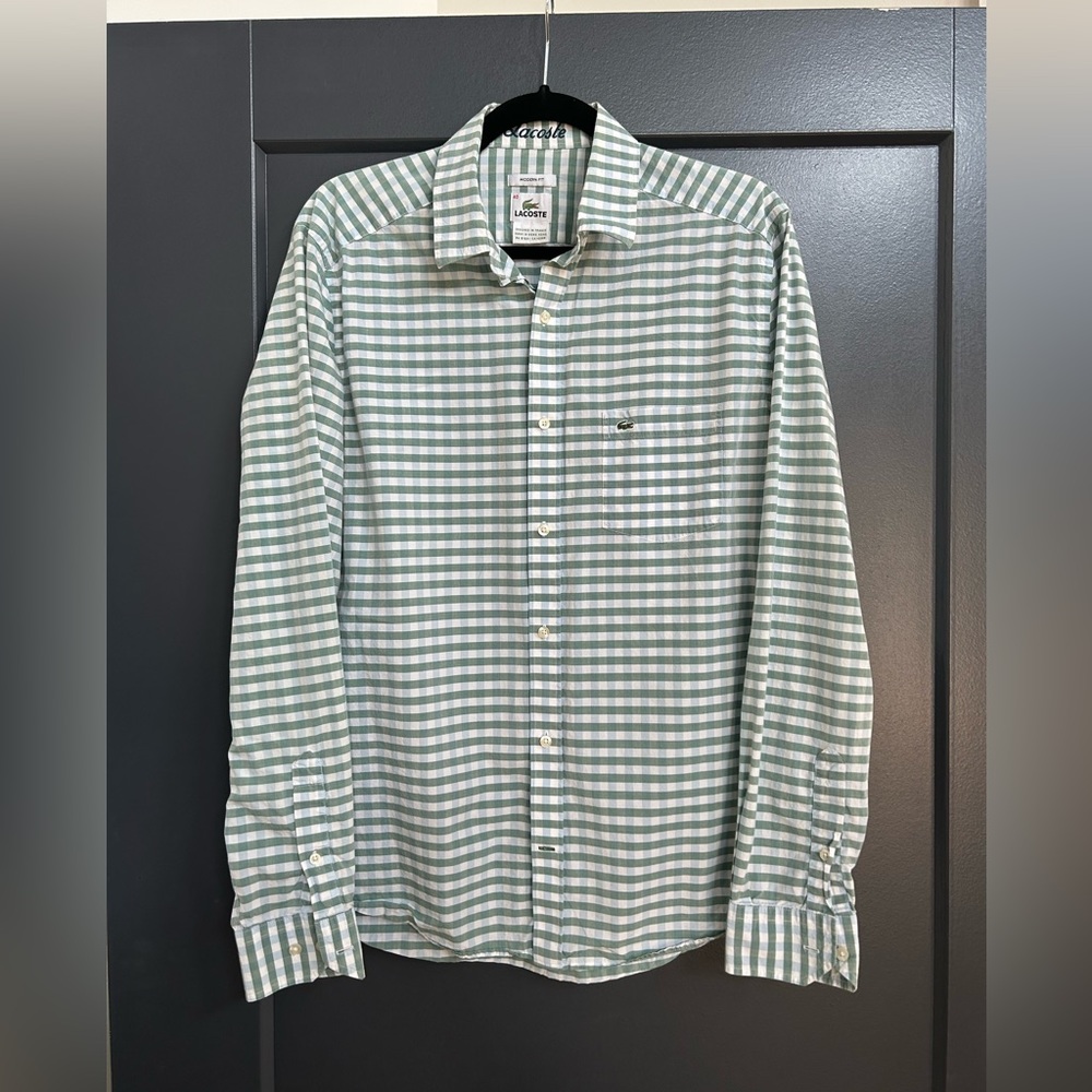 Men’s Lacoste Gingham Button up
